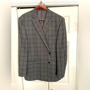 Grey windowpane sport coat